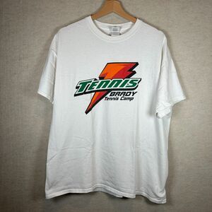 Tennis Camp T Shirt Men's XL White Crewneck Vintage Retro Graphic Tee Gatorade
